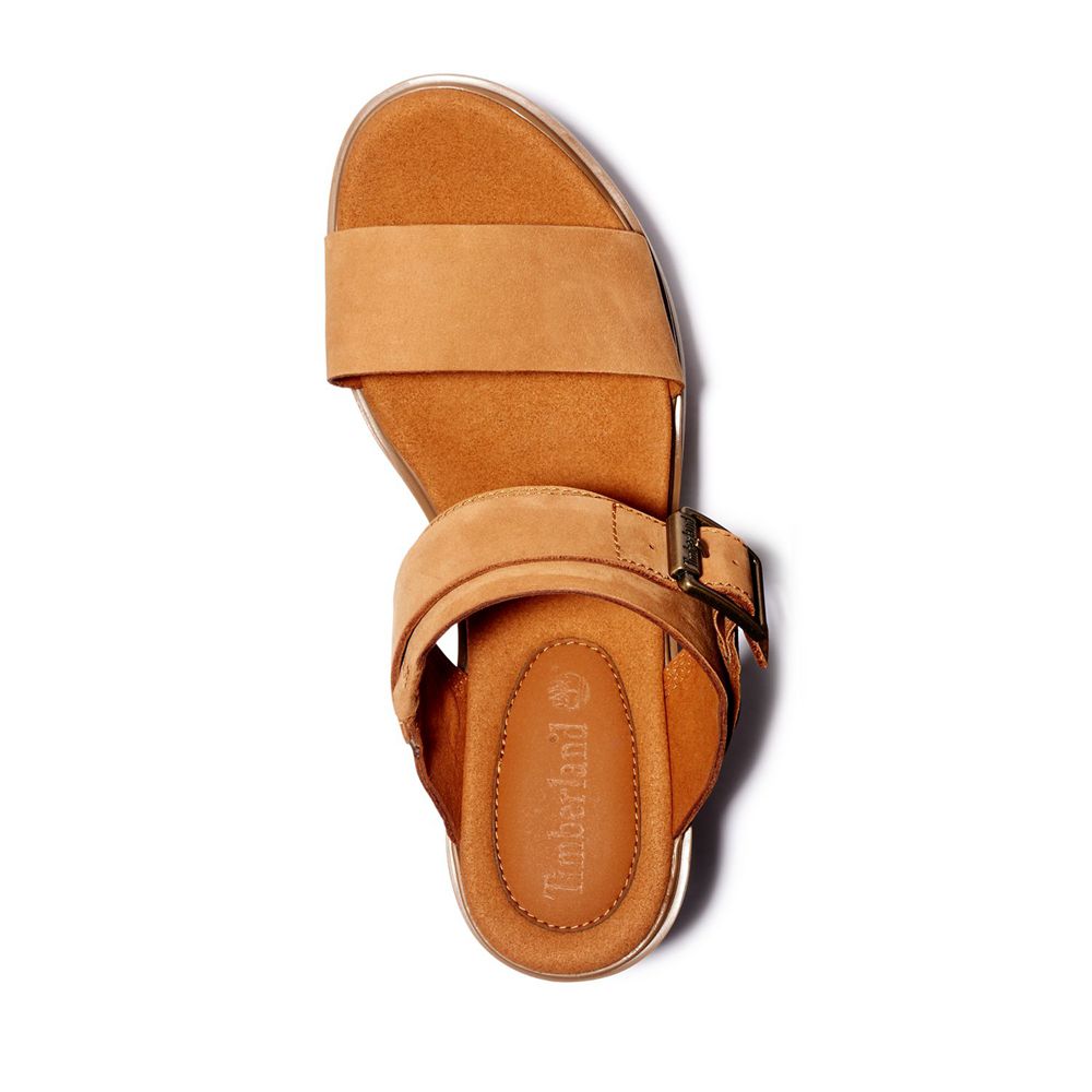 Timberland Σανδαλια Γυναικεια Καφε - Koralyn Wedge - Greece 3109752-NA